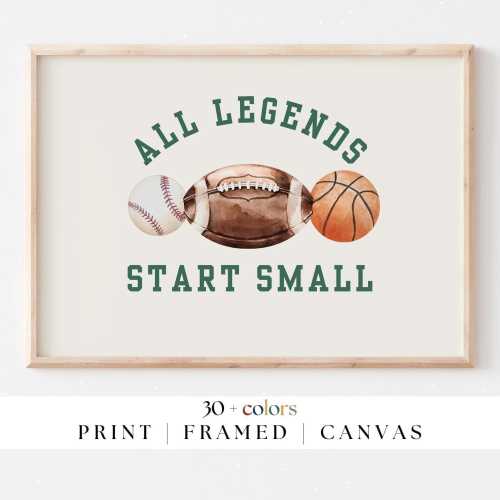 All Legends Start Small Boy Nursery Wall Art ∙ Print, Framed or Canvas