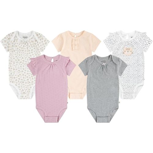 HUGGIES unisex-baby 5-pack Elevated Bodysuit