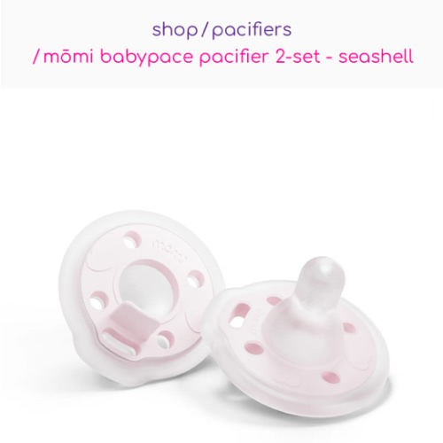 babypace breast-like pacifier 2-set - seashell | mōmi