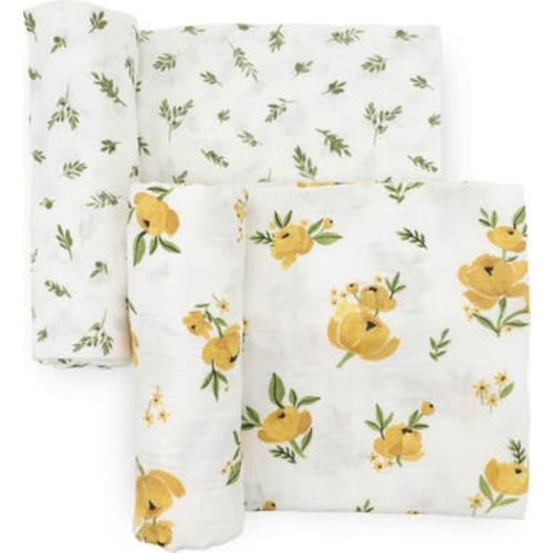 2-Pack Organic Cotton Muslin Swaddle Blanket