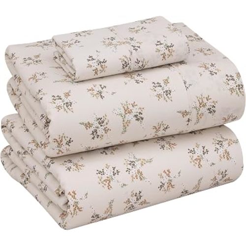 RUVANTI 100% Cotton Percale Sheets Twin XL Size, Twin Spring