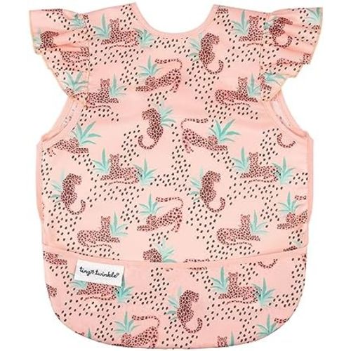 Tiny Twinkle Mess Proof Baby Bib - Waterproof Baby Apron - Machine Washable - PVC, BPA, & Phthalate Free - Great Travel Bib…