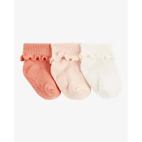 Baby 3-Pack Ribbed Booties - Carter's | Carter's