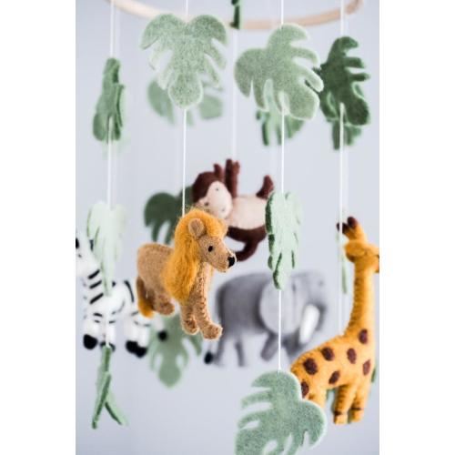 Felt Jungle Nursery Mobile / Baby Animal Mobile / Jungle Theme - Etsy
