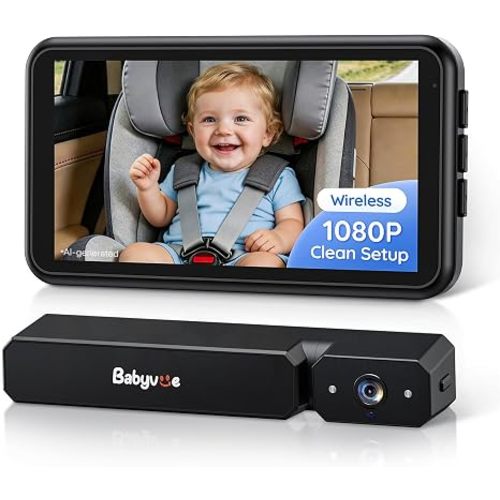 Babyvue BV5 Baby Car Camera, 5.2" 1080P Monitor for Large Vehicles