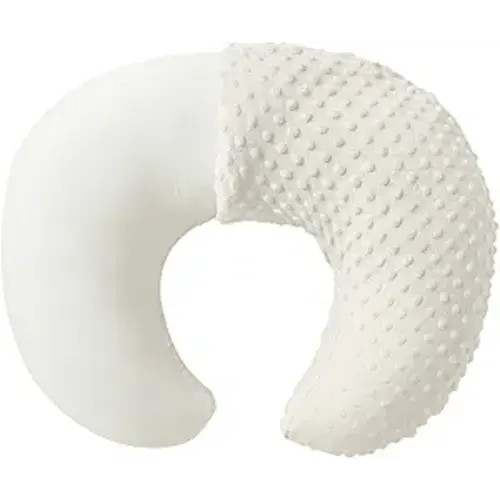 Nursing Pillow and Positioner with Cover for Breastfeeding and Bottle Feeding, Propping Baby, Tummy Time, Baby Sitting Support, Awake-Time Support (Beige, 22" x 17.7" x 5.9")