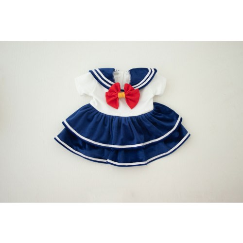 Newborn Sailor Dress: Anime Photography Prop with Bow & Booties