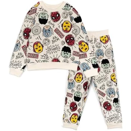 Marvel Avengers Boys' Fleece Sweatshirt and Jogger Set Toddler to Big Kid