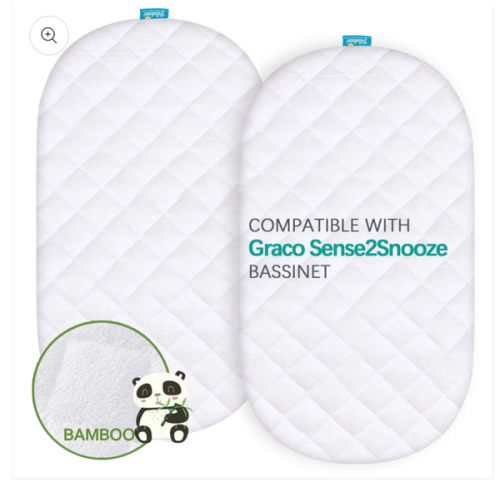 Bassinet Fitted Sheets Compatible with Graco Sense2Snooze Bassinet - 2 Pack,cotton