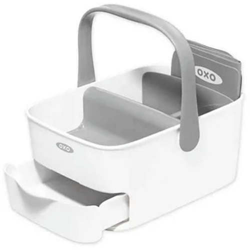Travel Diaper Caddy with Changing Mat - Gray