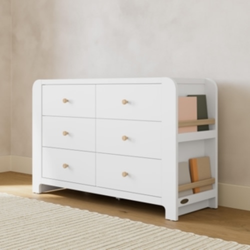 Graco Read-with-Me 6 Drawer Dresser with Bookshelves