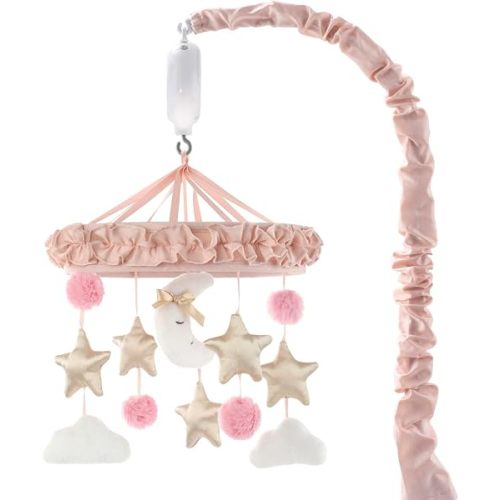 The Peanutshell Baby Crib Mobile for Girls - Musical Baby Mobile Crib with 12 Lullabies & Volume Control, Celestial Pink Nursery Decor, Cute Nursery Accessories