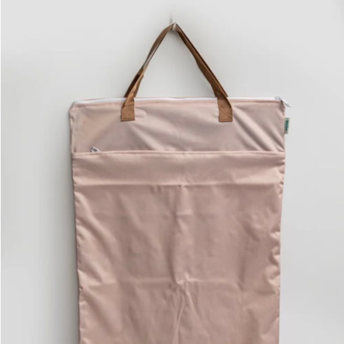 Large Zipper Hanging Wet Bag, Laundry Bag with Handles