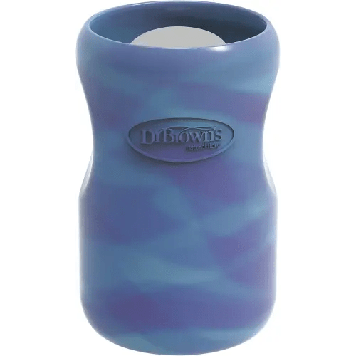 Dr. Brown's Options+ Wide-Neck Glass Bottle Sleeve, 100% Silicone, Glow-in-the-Dark, BPA-Free, 9 oz, 1-Pack