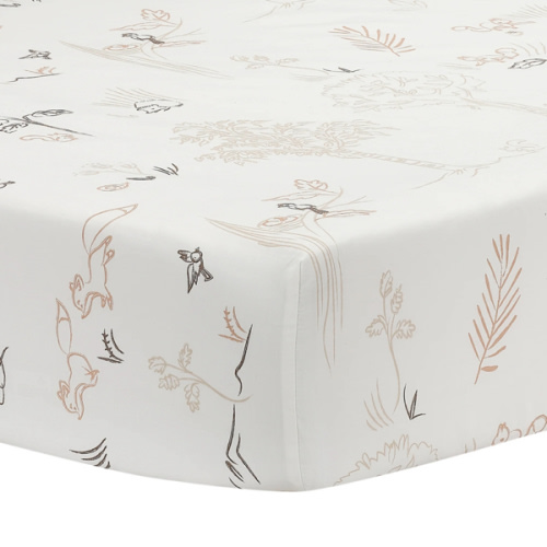 Treetop Fox Cotton Fitted Crib Sheet