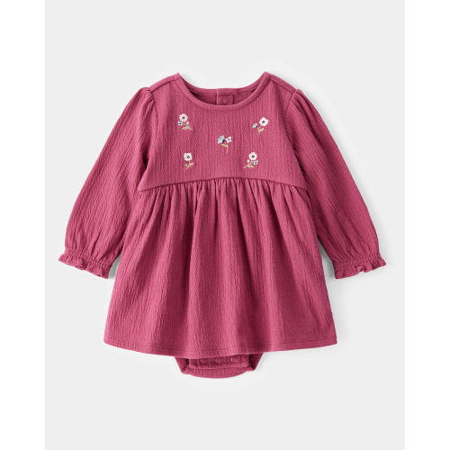 Baby Embroidered Floral Bodysuit Dress - Pink - Carter's | Carter's