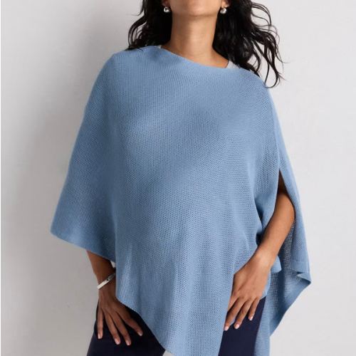 Lightweight Cotton Cashmere Nursing Shawl in Mountain Spring Blue