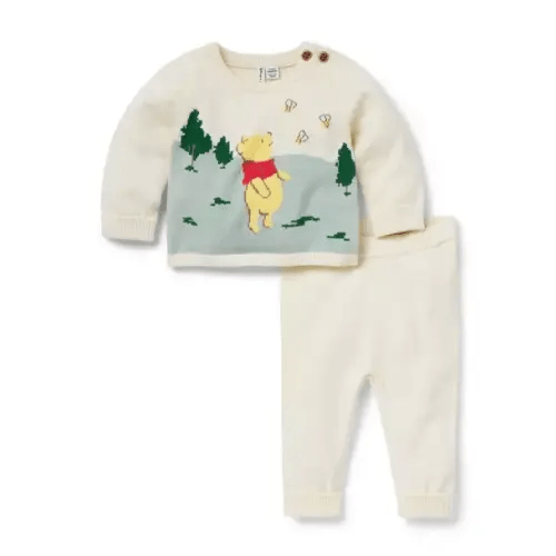 Baby Jet Ivory Disney Winnie The Pooh Baby Matching Sweater Set by Janie and Jack