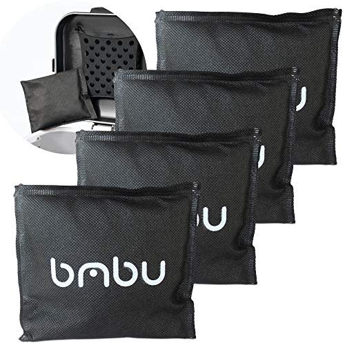 Bamboo Charcoal Deodorizer Bag for Litter Disposal Box/Diaper Pails (4 Pack) - Replacement Inserts for PetFushion Portable Cat Litter Disposal - Absorb and Eliminate Odors/Smells