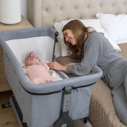 SereneLife 3-in-1 Portable Baby Crib - Adjustable Height, Removable Bassinet, and Swing Crib for Newborns & Toddlers