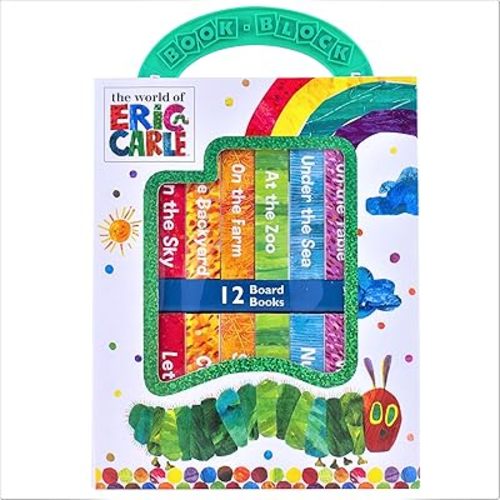 World of Eric Carle, My First Library 12 Board Book Set - First Words, Alphabet, Numbers, and More! Baby Books - PI Kids Board book – Picture Book, June 15, 2017