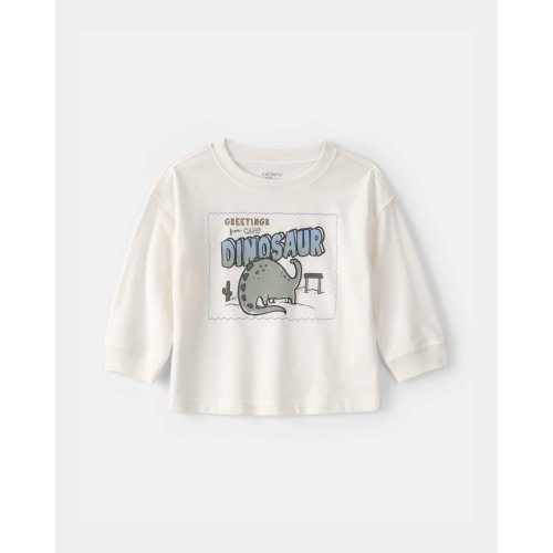 Baby Boy Dinosaur Long-Sleeve Graphic Tee - Cream | Carter's