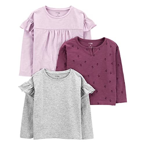 Simple Joys by Carter's Baby Girls Long-Sleeve Shirts, Pack of 3
