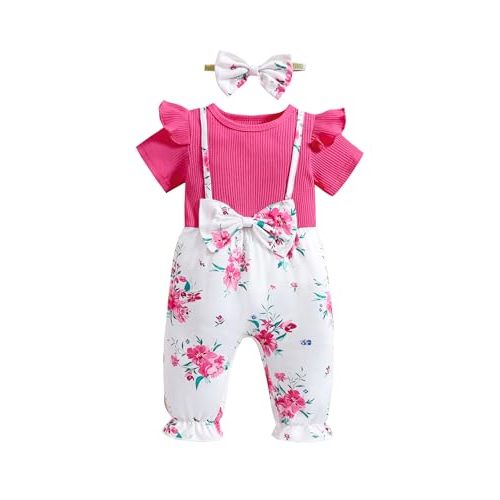 QITUDATEY New Born Clothes Baby Girls Romper Long Sleeve Footless Bodysuit One Piece Jumpsuit Newborn Sets for Birthday
