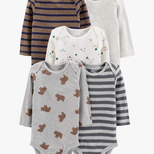 Simple Joys by Carter's Baby-Boys Long-Sleeve Bodysuit Pack of 5Bodysuit