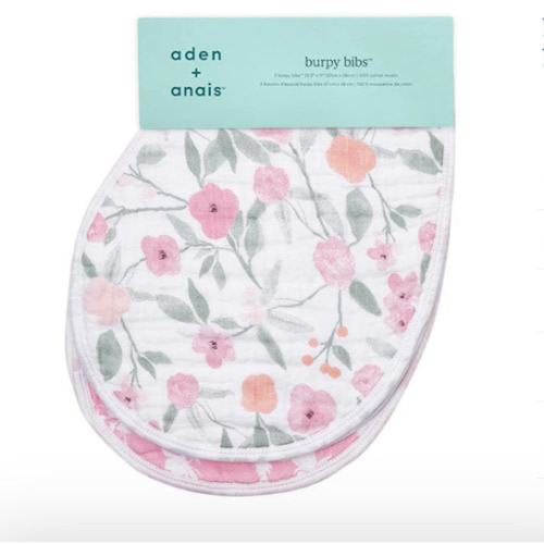Floral Cotton Muslin Burpy Bib 2pk | aden + anais