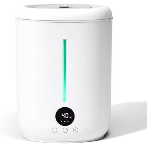 Molekule Glow Humidifier - Smart Ultrasonic Humidifier for Indoor Air Moisture - Adjustable Humidity Level - App-Controlled - Large Tank - Multiple Timer Settings - Smart Alerts - Soft Ambient Glow