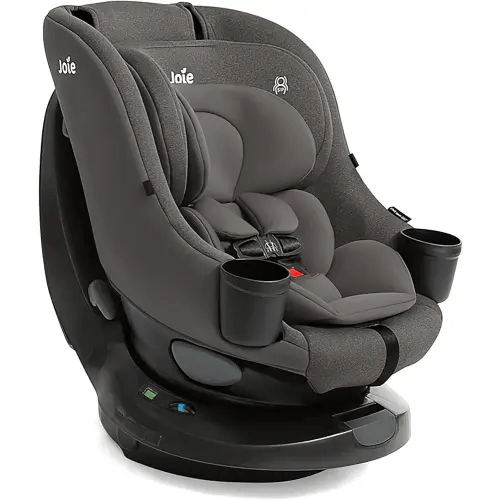 Joie Chili Spin 360 2-in-1 Rotating Convertible Car Seat with a 360 Spin and Easy Installation - Lower Anchor Attachment or Vehicle Belt Installation (Thunder)