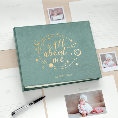 First Year Baby Memory Book, Personalized Baby Album, Modern Baby Shower Gift, Story Of You, 5 Years Baby Book