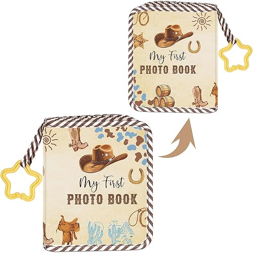 Cowboy Toddler photo Soft Album,Baby Memory Decor for Boy, My First Family Album Photo, Baby Birthday Gift, My First Family Photo Album for Baby, Baby Photo Albums, for Newborn Toddler