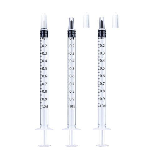 1ml Syringe for Liquid, Oral, Scientific Labs, Measurement, Dispensing, with Cap- 3 Pack 1ml Syringes