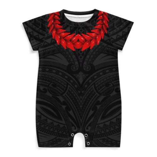 Polynesian Romper | Ula Fala - Black Romper | Samoa