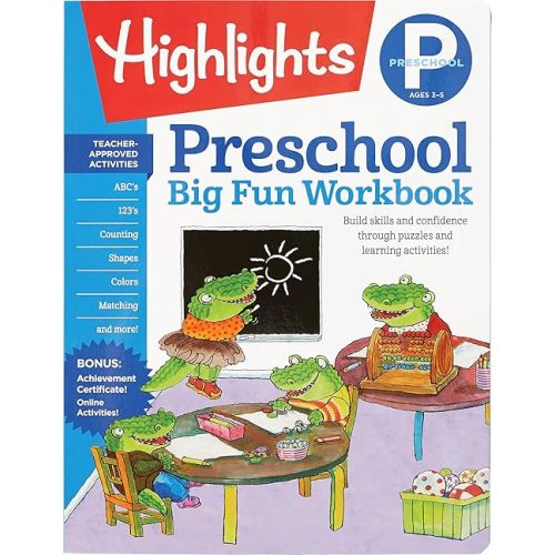 Preschool Big Fun Workbook: 256-Page Preschool Learning and Activity Workbook Full of Preschool Math, Writing Practice, Shapes Practice, Puzzles and More Paperback – April 4, 2017