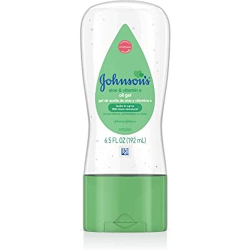 Johnson's Baby Oil Gel with Aloe Vera & Vitamin E, Hypoallergenic Baby Skin Care, 6.5 fl. oz