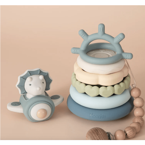 Dino Stacking Teething Rings