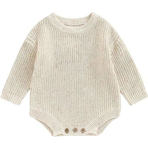 Newborn Baby Girl Boy Sweater Knit Oversized Pullover Sweatshirt Romper