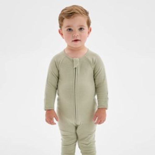 Baby Organic Cotton Rib Zip Coverall | Target Australia