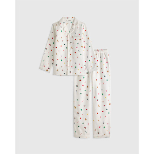 Holiday Flannel Pajama Set - Toddler in Multi Holiday