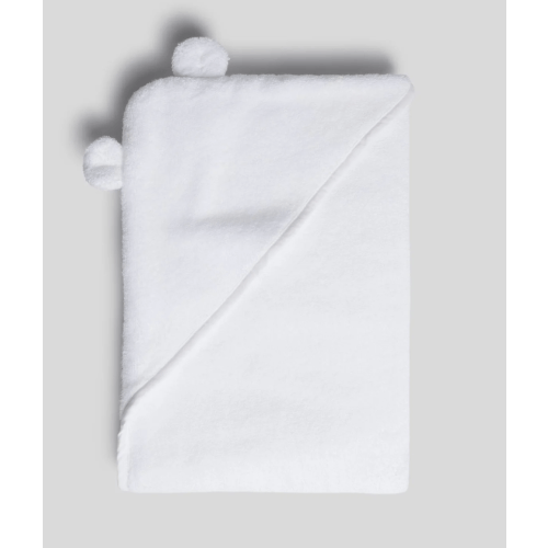 Organic Hooded Baby Towel with Ears (White) – Parachute Home