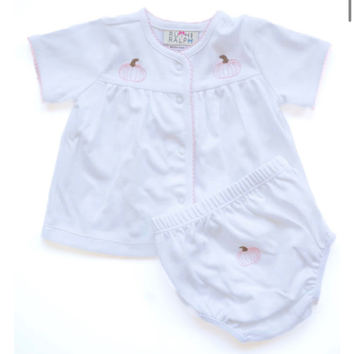 Pink Pumpkin Pima Layette Set I Ruth and Ralph