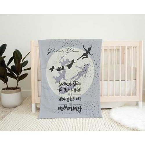 Disney Peter Pan Baby Blanket - Handmade Minky, Light Blue