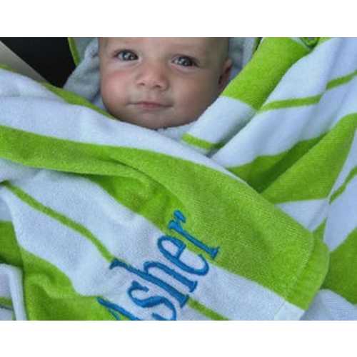 Personalized Embroidered Beach Towel: Custom Cotton Velour Kids Gift - Etsy