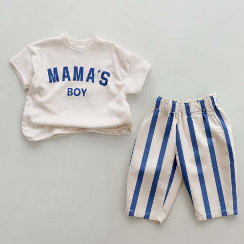 Mama Boy Printed Baby Set