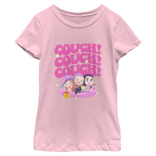 Girls KPop Demon Hunters Cute Friendship Couch Time T Shirt