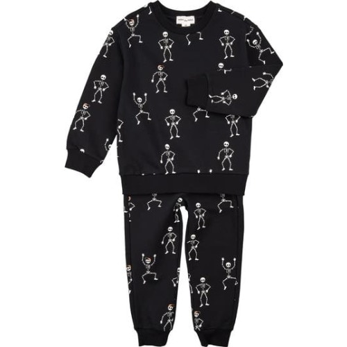 Glow in the Dark Dancing Skeletons Crewneck Sweatshirt, 9M