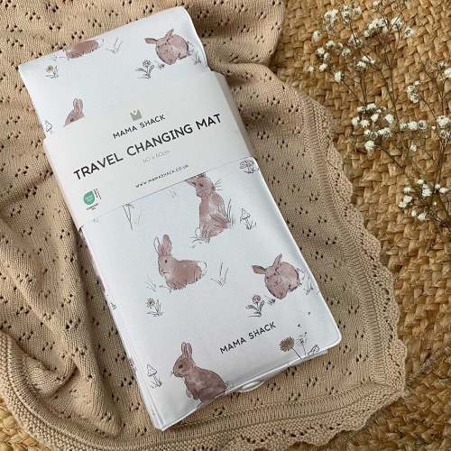 Foldable Travel Changing Mat - Bunnies – Mama Shack